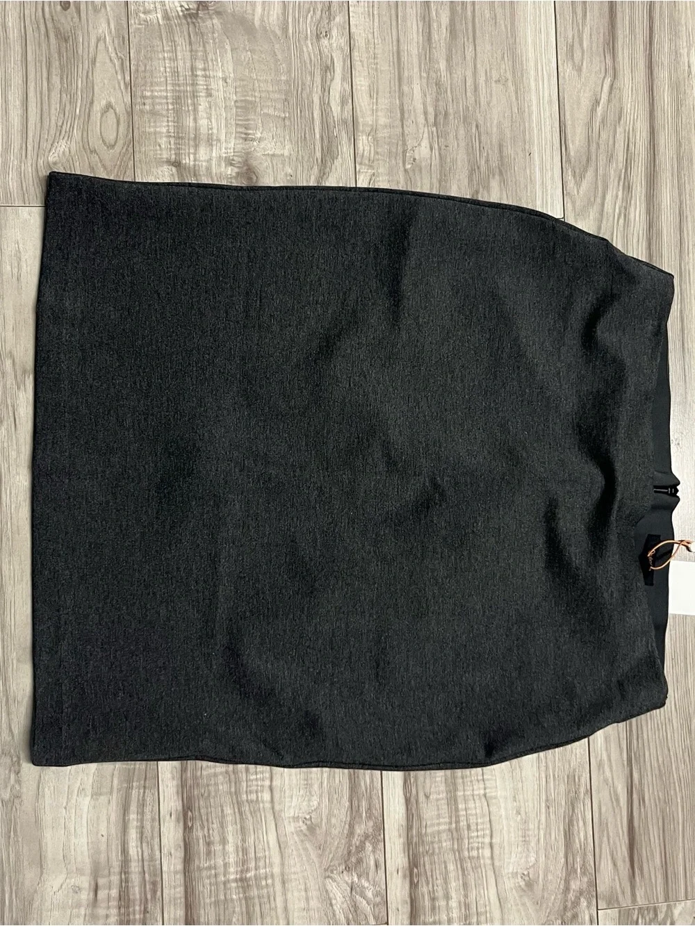 Quince Ultra Stretch Ponte Charcoal Gray Pencil Skirt